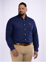 Chemise en Lin Grande Taille Bleu Marine